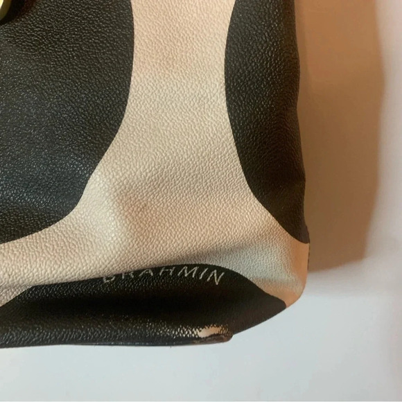 Brahmin Big Dots Brown Tote Bag Leather - Picture 6 of 13